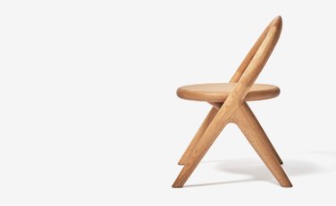 Sculpted chair in the studio